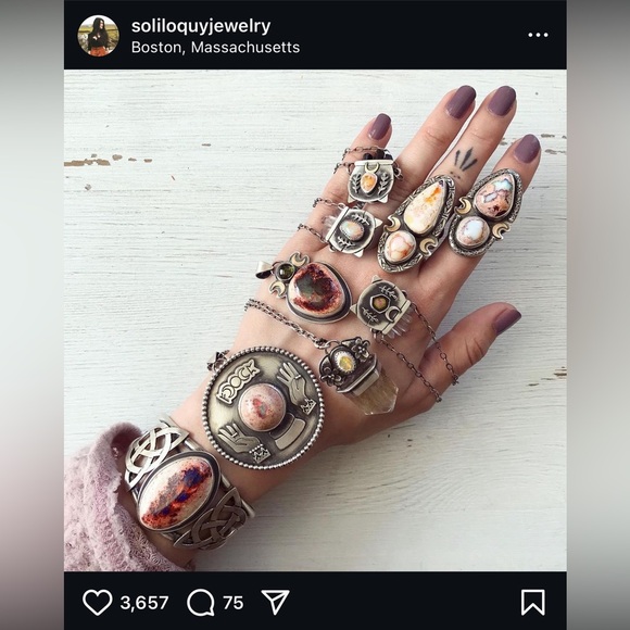 Rare Soliloquy Jewelry by Kerin Scales Fortune Teller Pendant - Picture 3 of 9